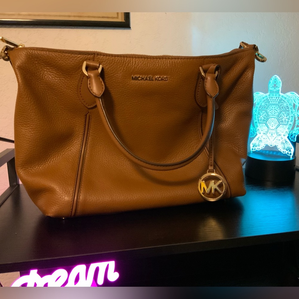 Brown Michael Kors Lenox large satchel purse
